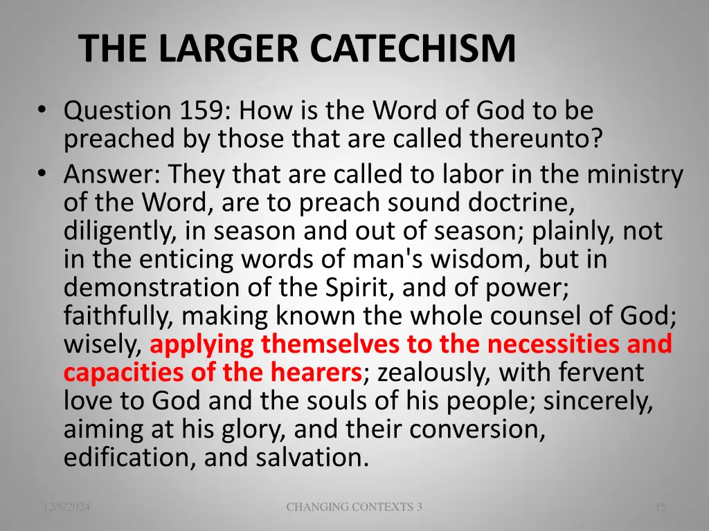 the larger catechism