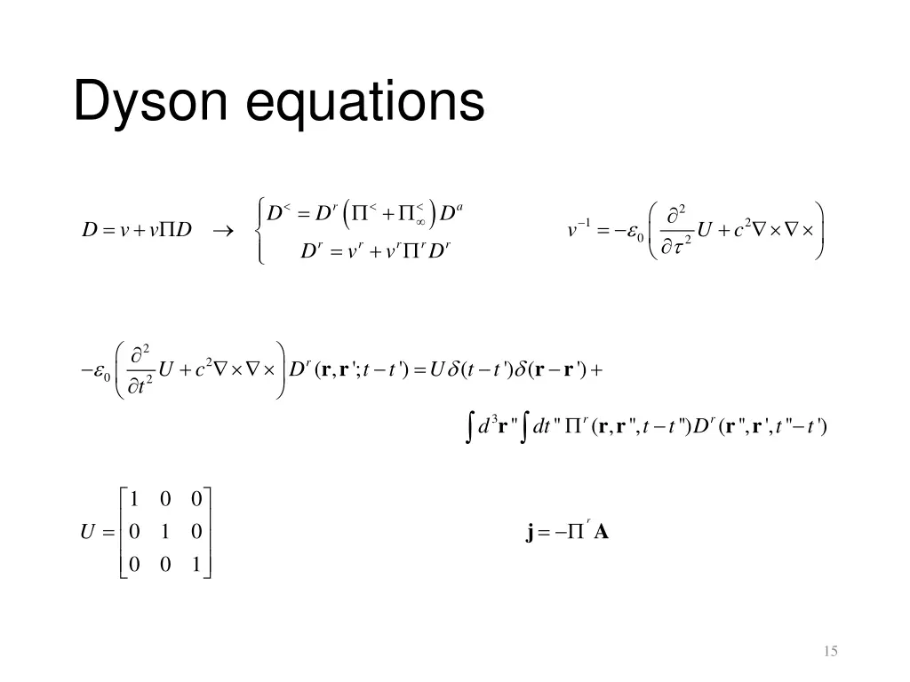 dyson equations