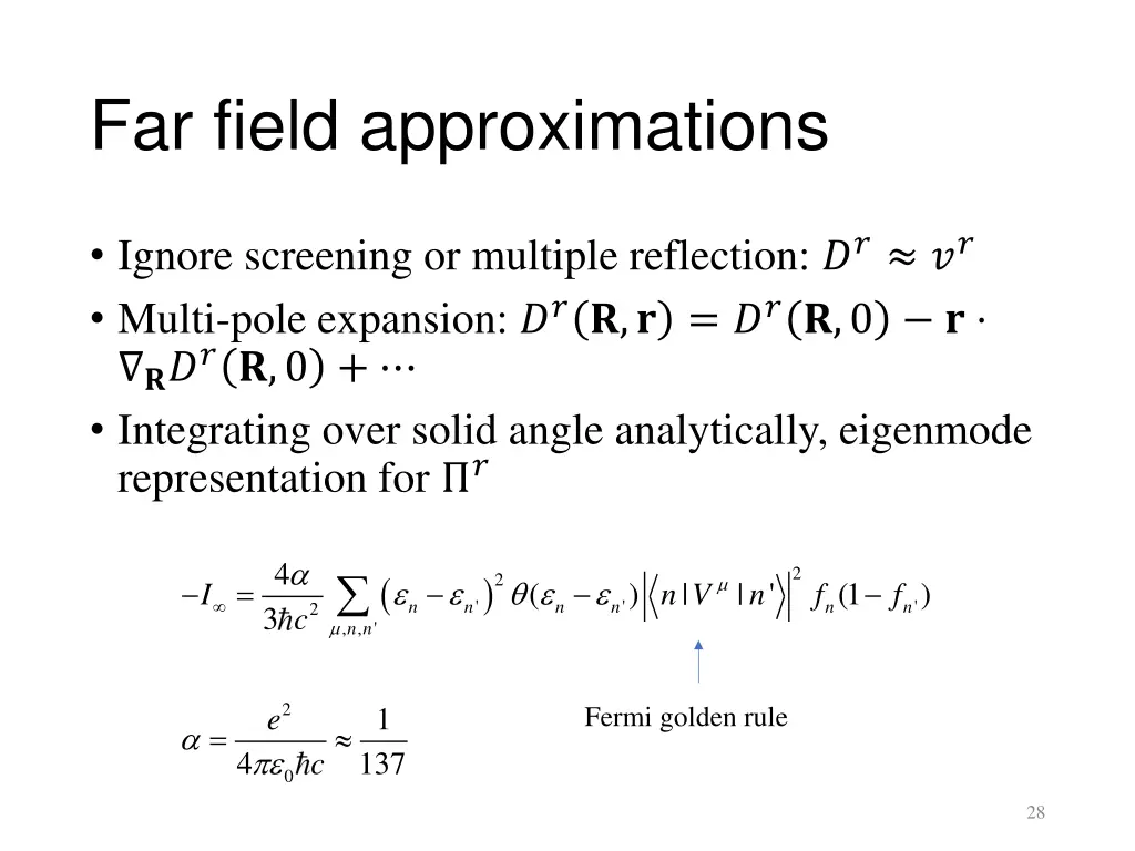 far field approximations