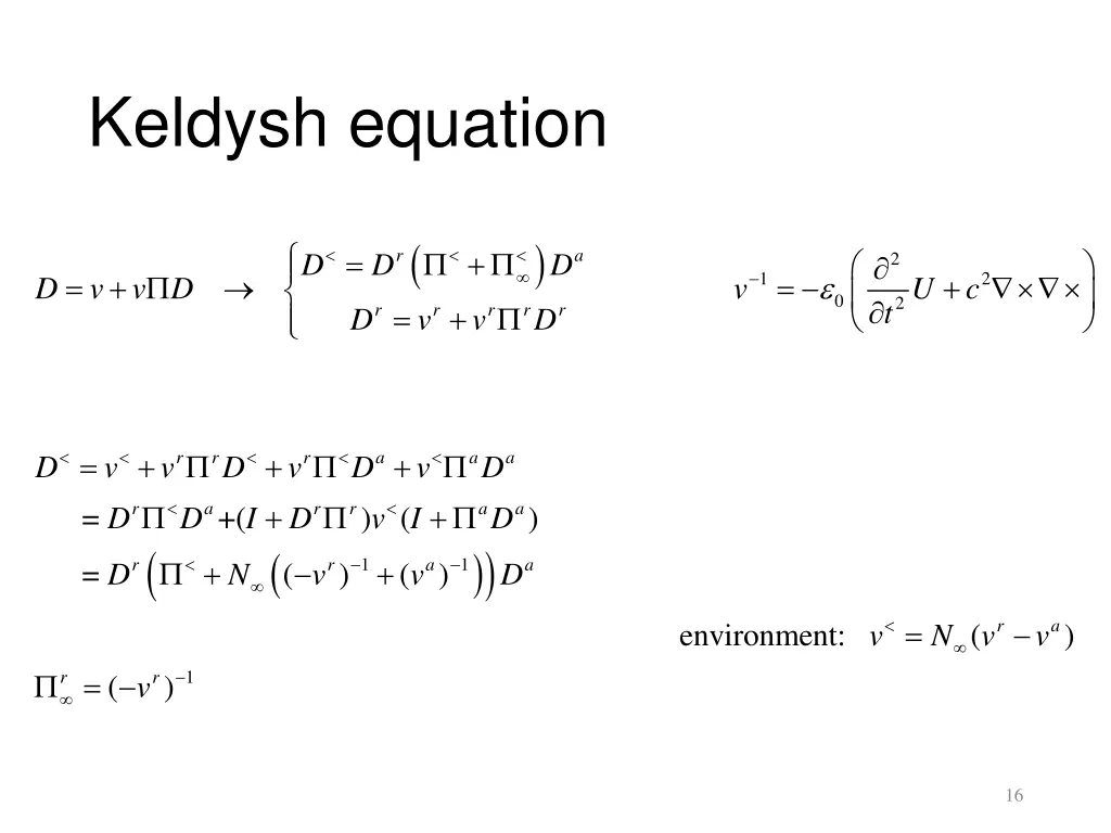 keldysh equation