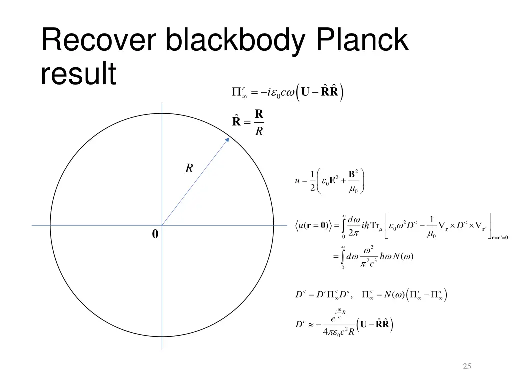 recover blackbody planck result