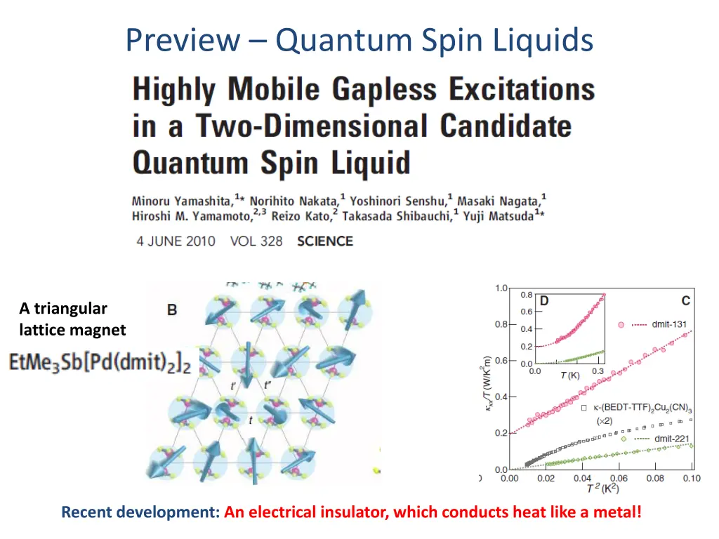 preview quantum spin liquids