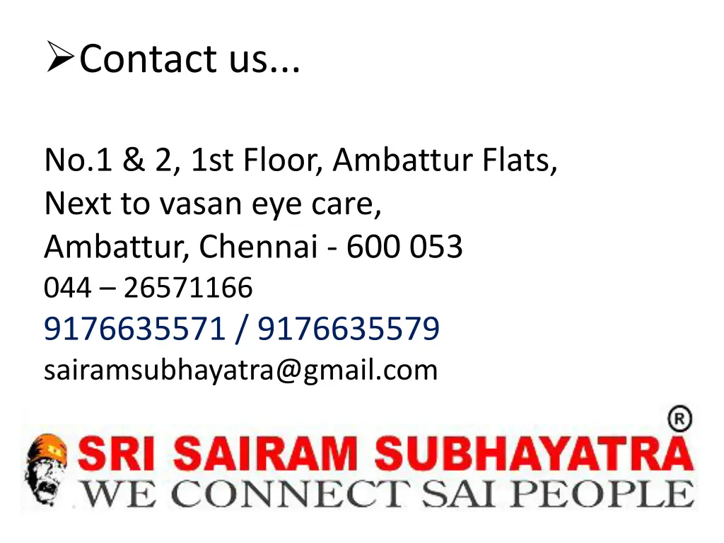 contact us