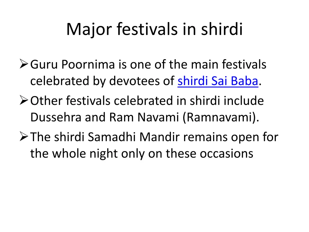 major festivals in shirdi