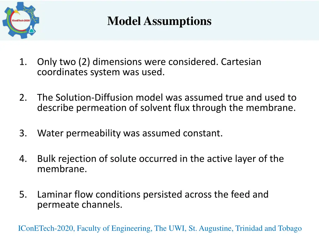 model assumptions