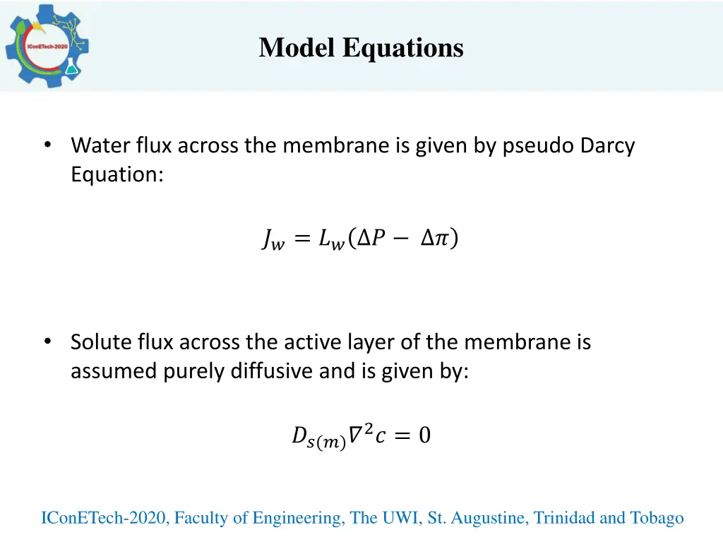 model equations