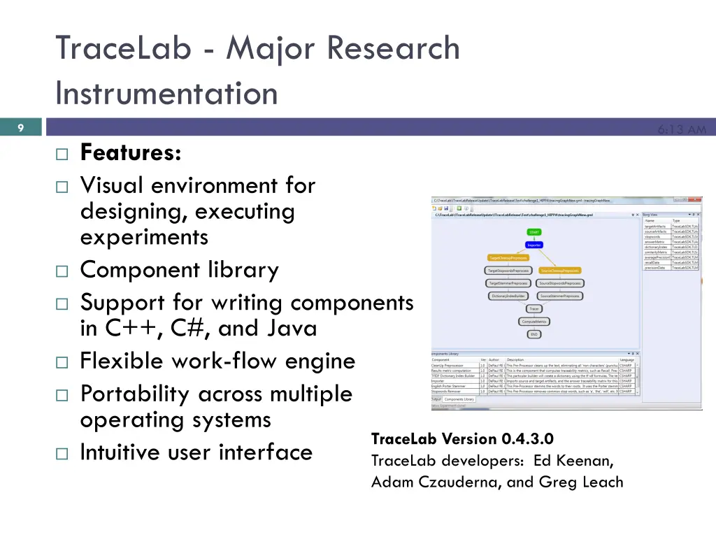 tracelab major research instrumentation