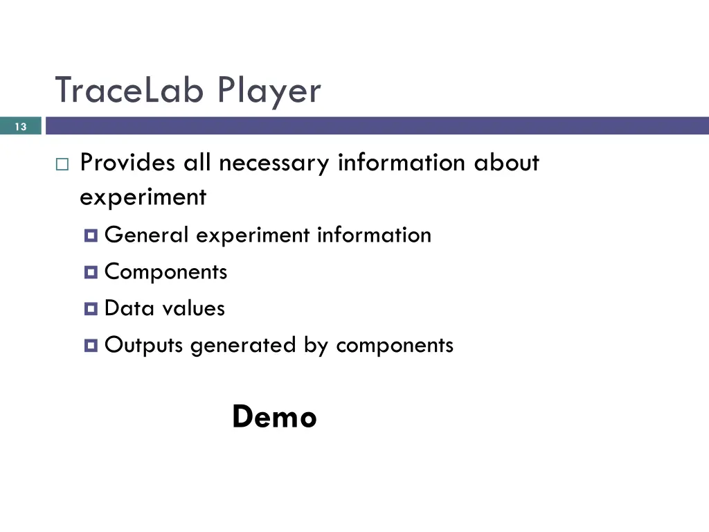 tracelab player 1