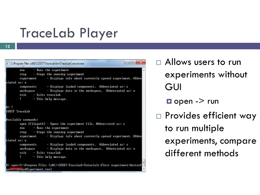 tracelab player