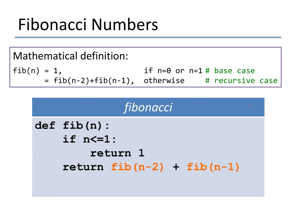 fibonacci numbers