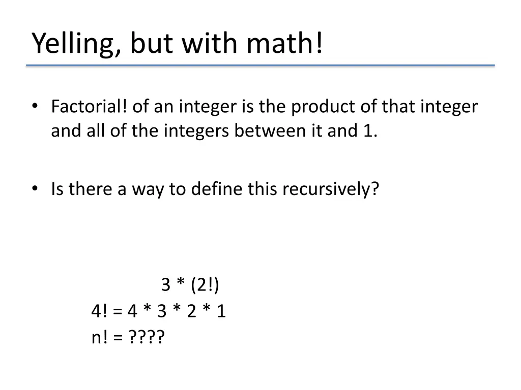 yelling but with math 5