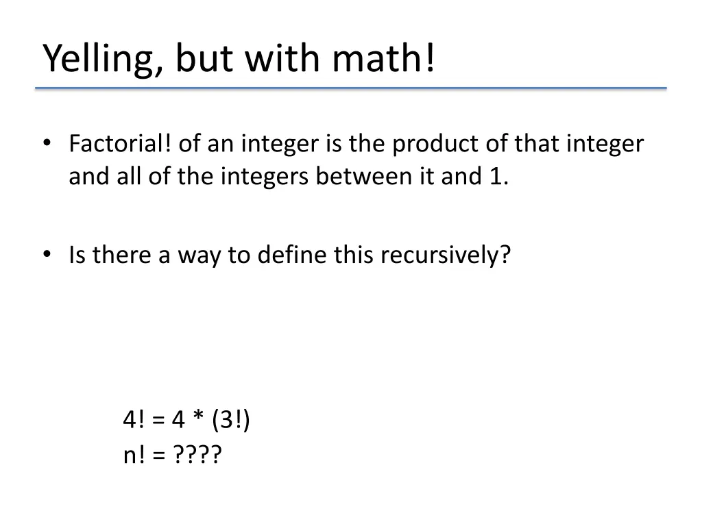 yelling but with math 6