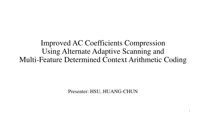 improved ac coefficients compression using