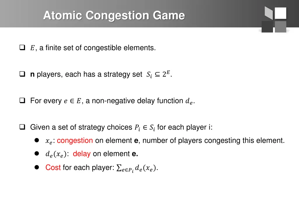 atomic congestion game