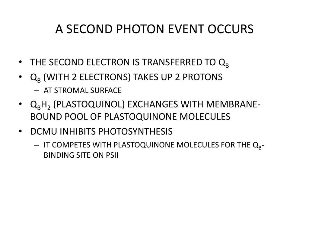 a second photon event occurs