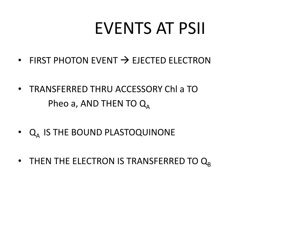 events at psii