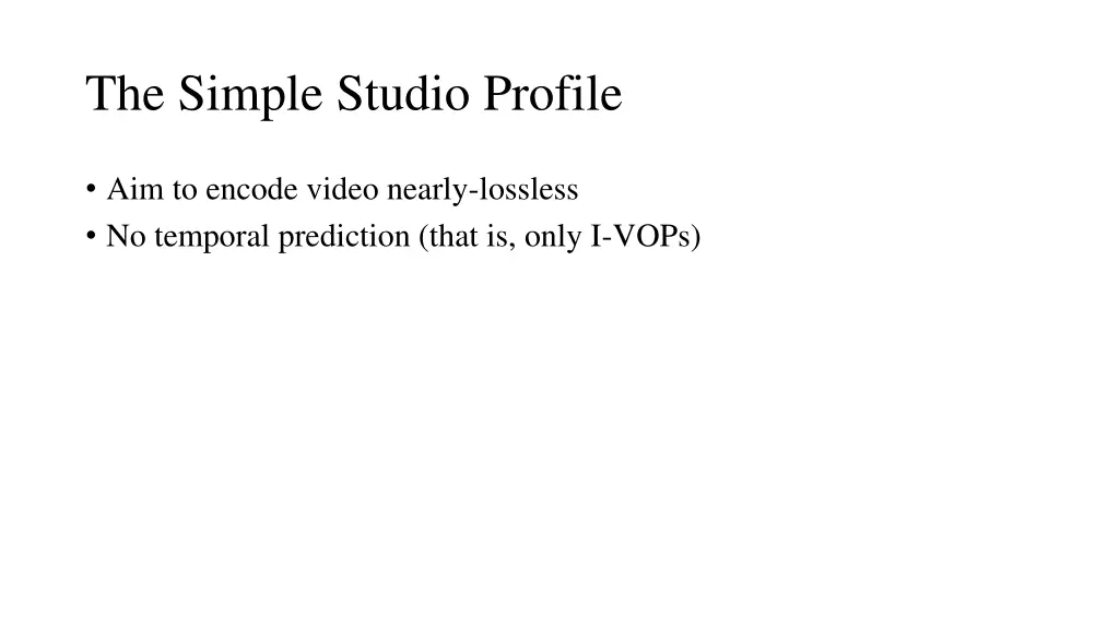 the simple studio profile