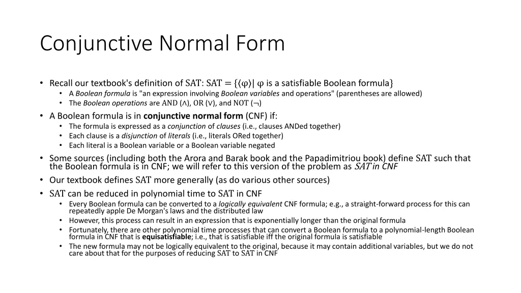 conjunctive normal form