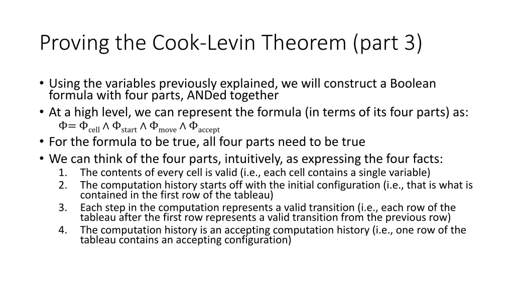 proving the cook levin theorem part 3