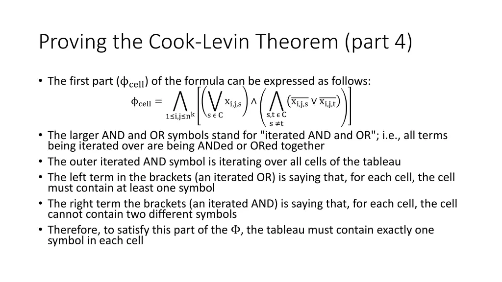 proving the cook levin theorem part 4