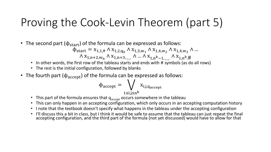 proving the cook levin theorem part 5