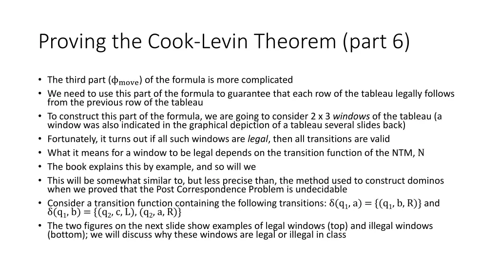 proving the cook levin theorem part 6