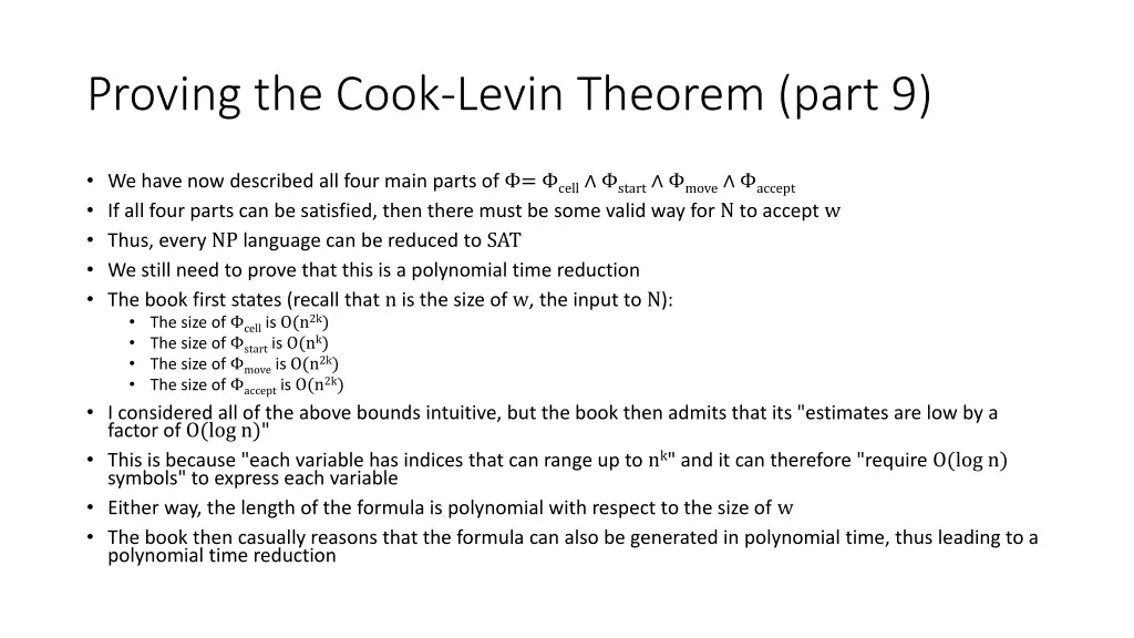 proving the cook levin theorem part 9