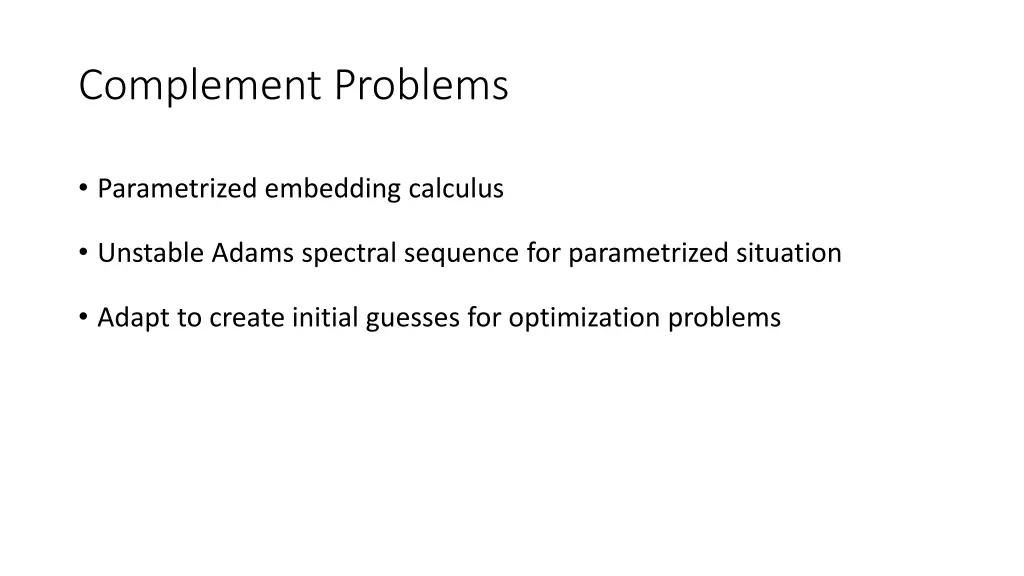 complement problems