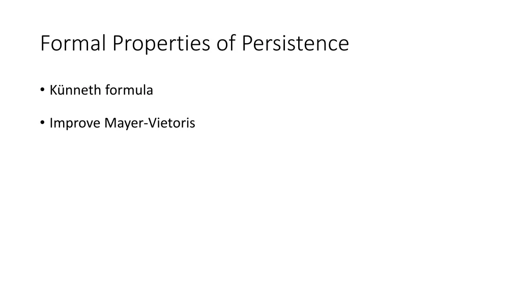 formal properties of persistence