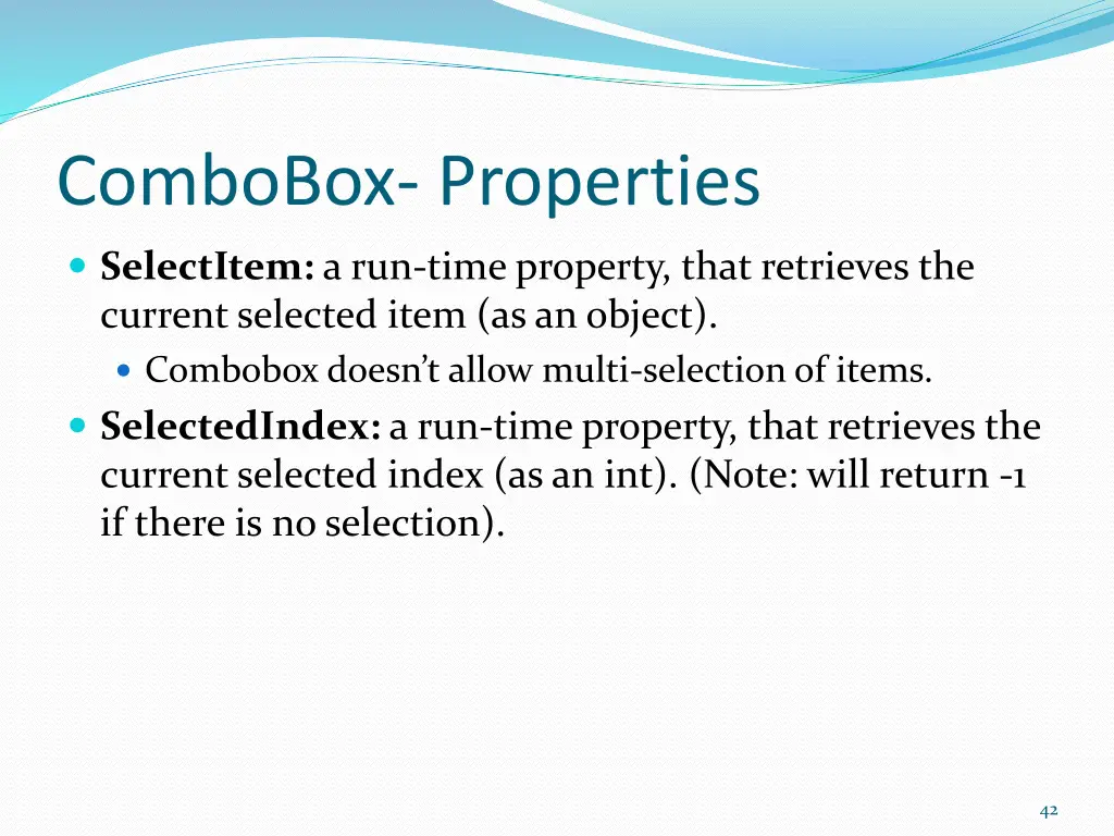 combobox properties 2