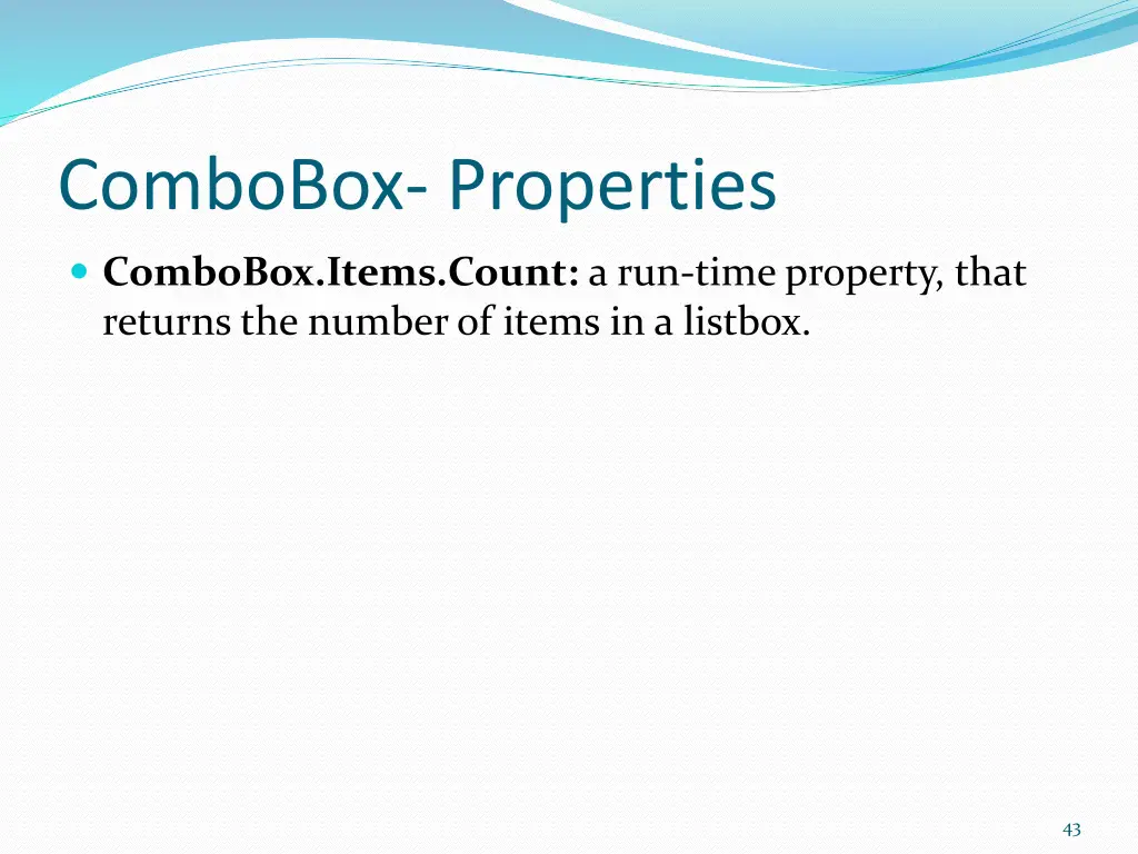 combobox properties 3