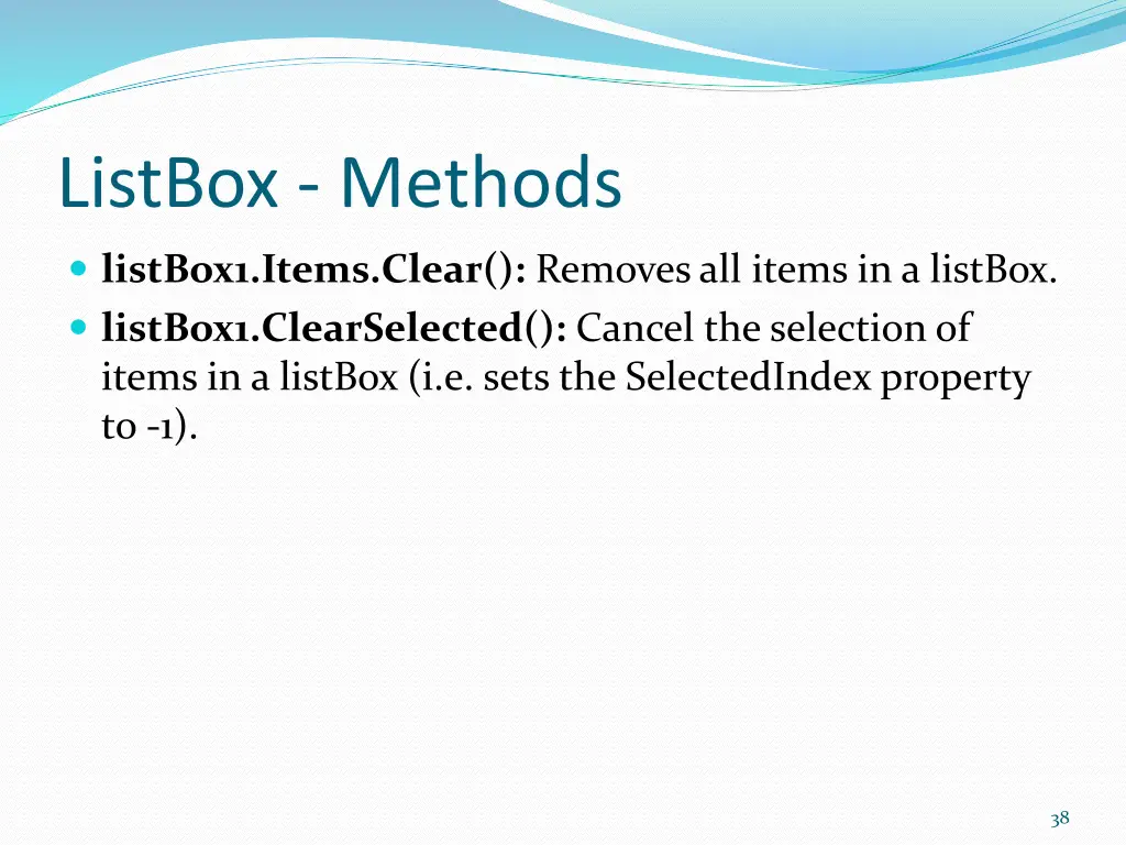 listbox methods 1