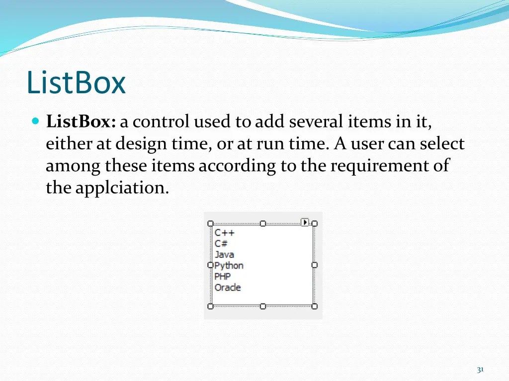 listbox