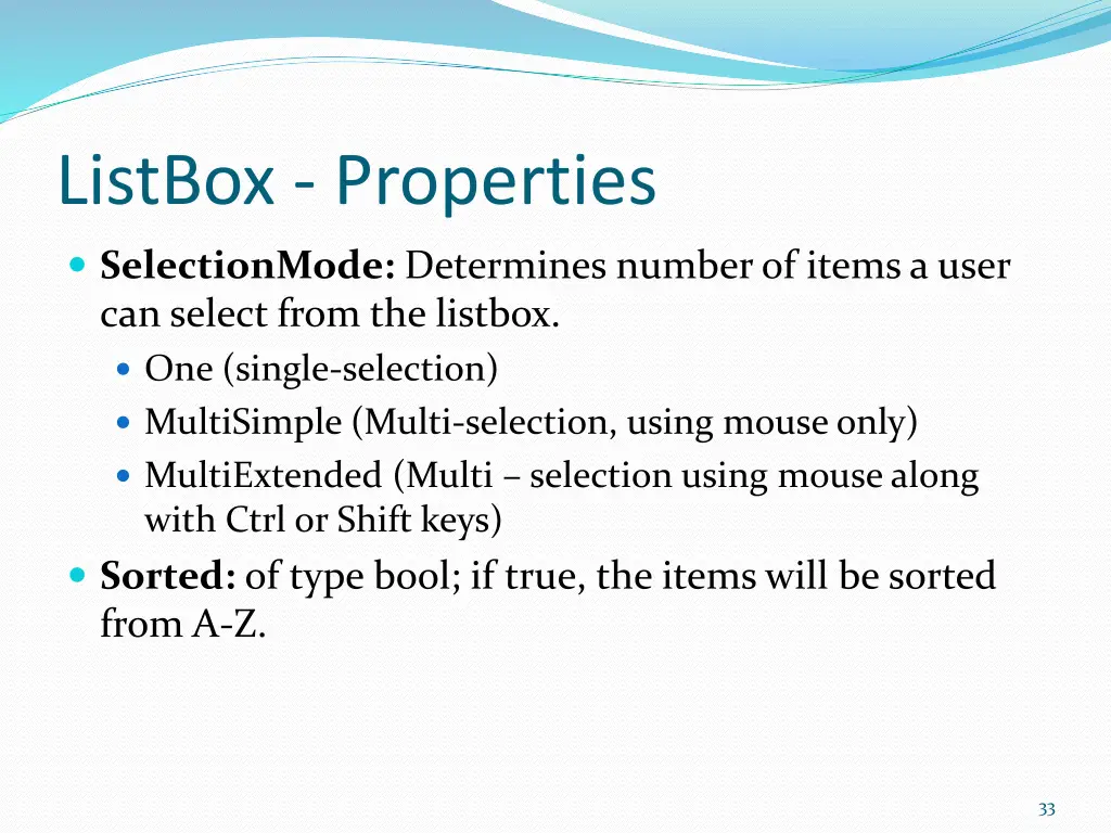 listbox properties 1