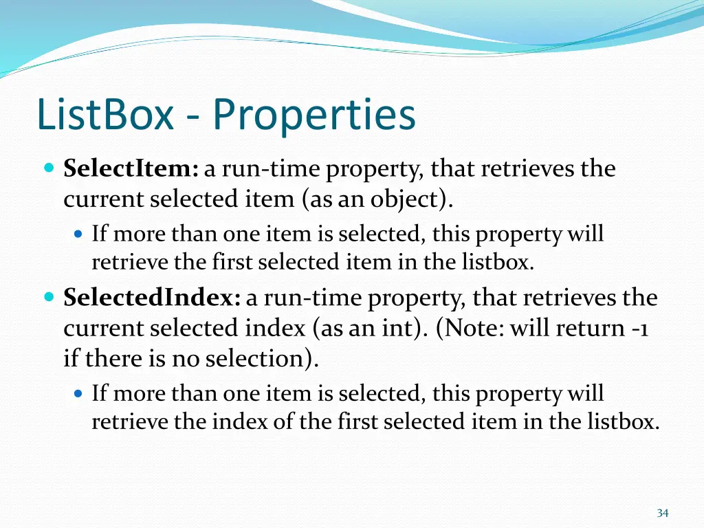 listbox properties 2