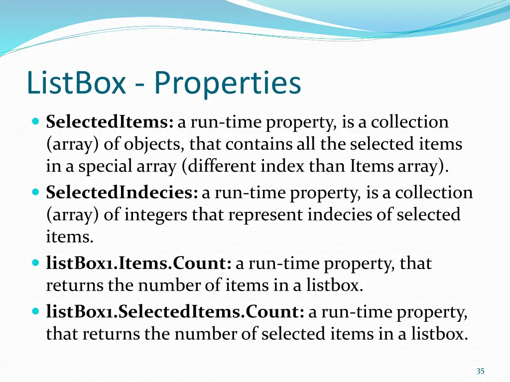 listbox properties 3