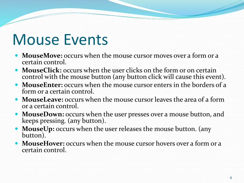 mouse events 1