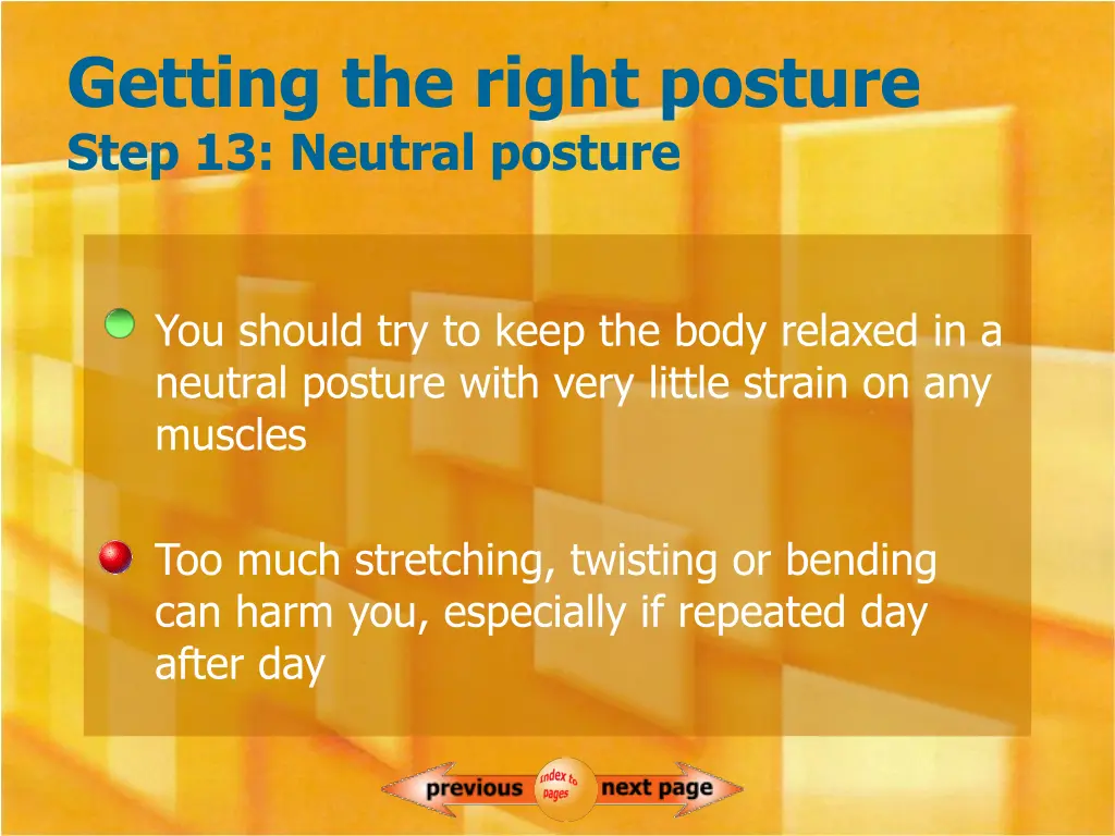 getting the right posture step 13 neutral posture