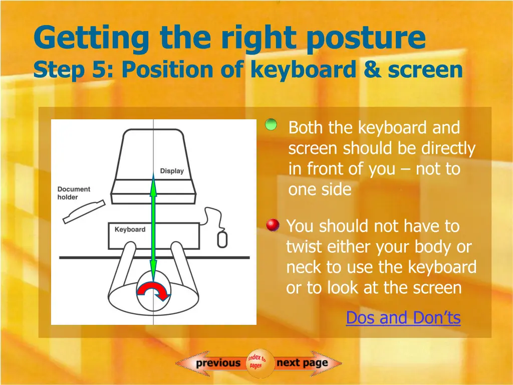 getting the right posture step 5 position