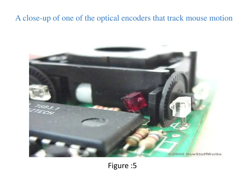 a close up of one of the optical encoders that