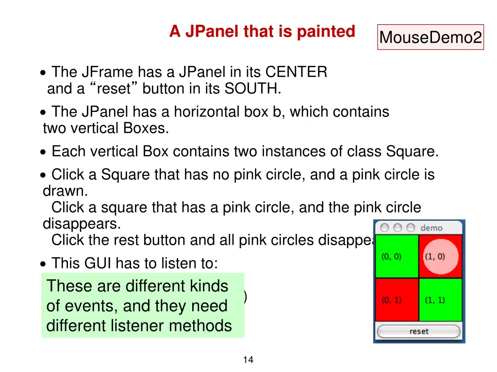 a jpanel that is painted