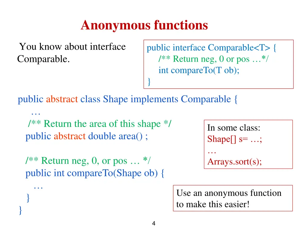 anonymous functions