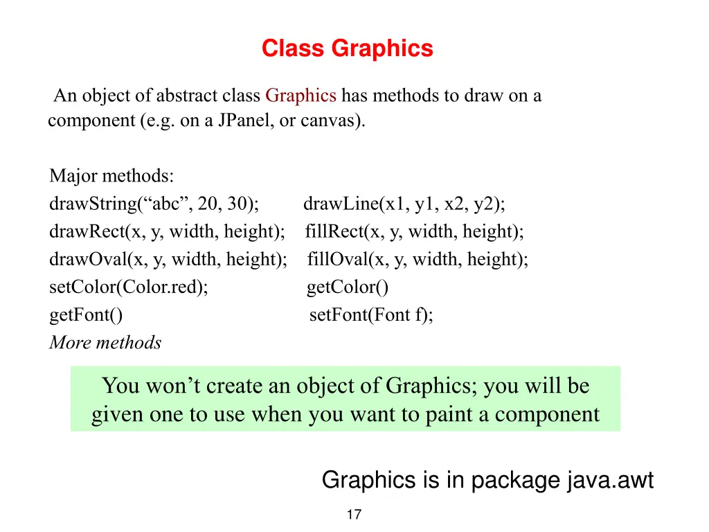 class graphics