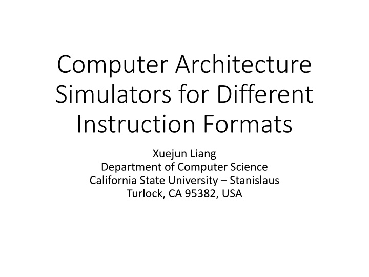 computer architecture simulators for different