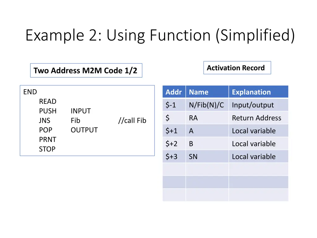 example 2 using function simplified