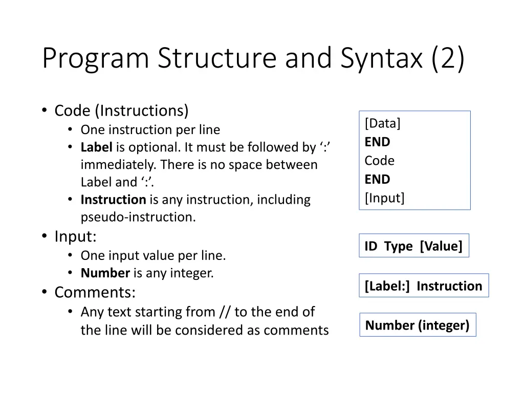 program structure and syntax 2