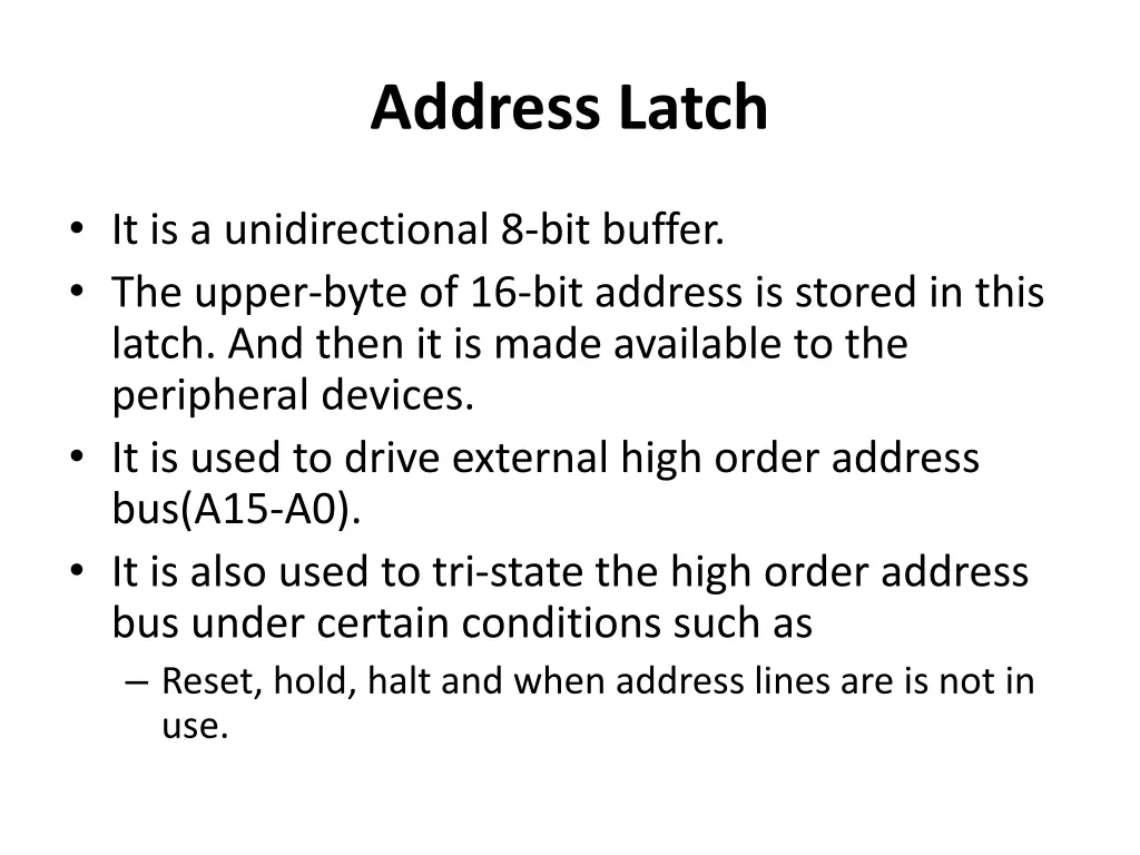 address latch