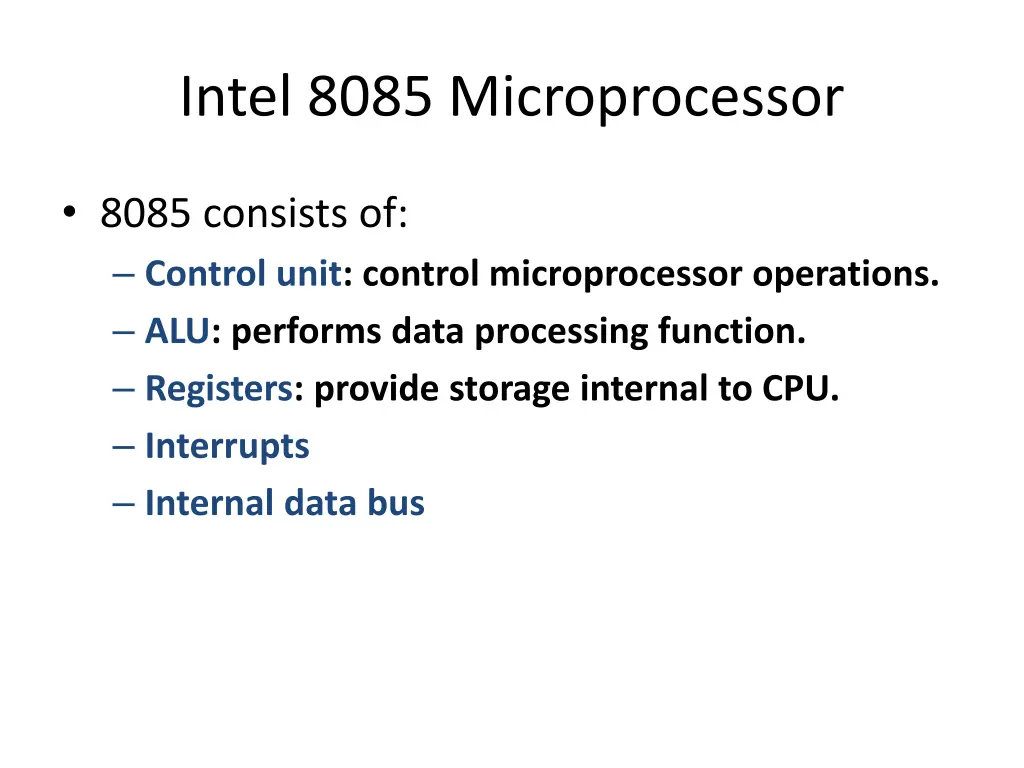 intel 8085 microprocessor