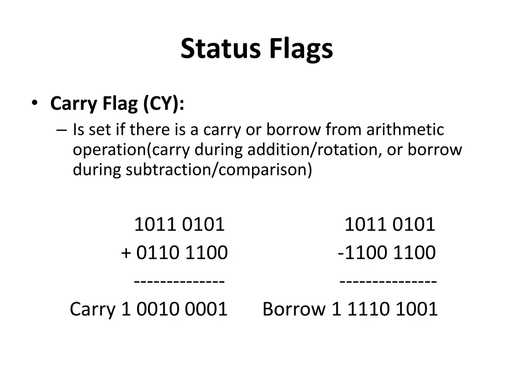 status flags 5