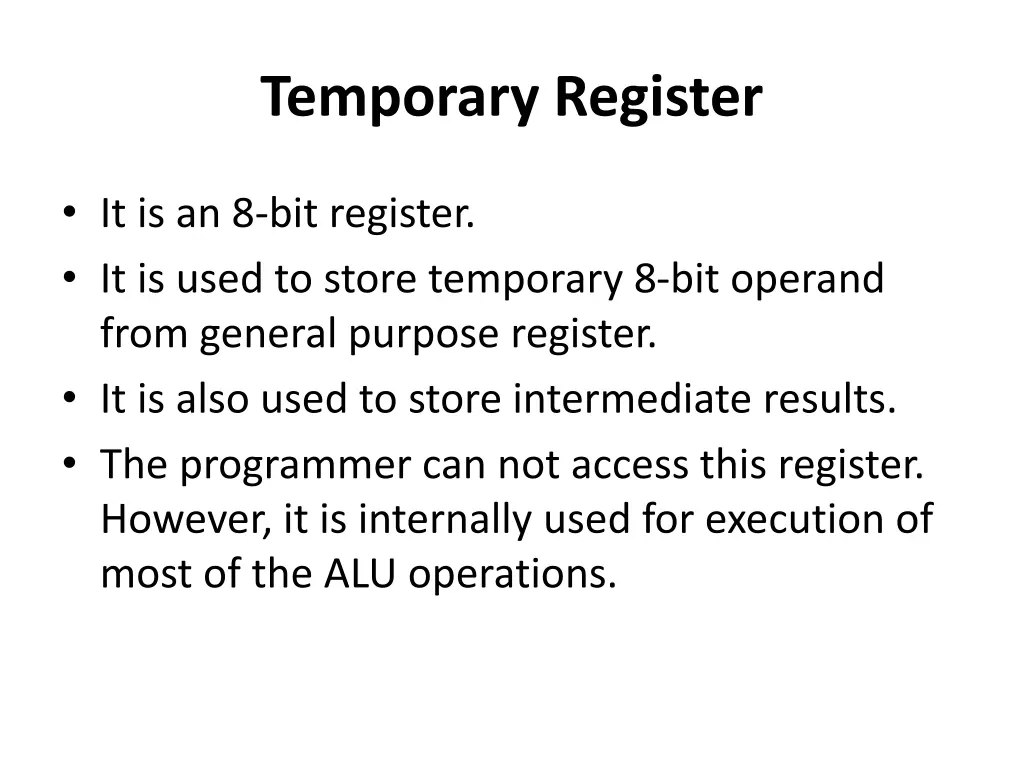 temporary register